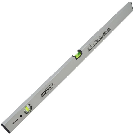 AWTools vízmérték, alumínium, 2 libellás, eloxált, ezüst, 1.2m