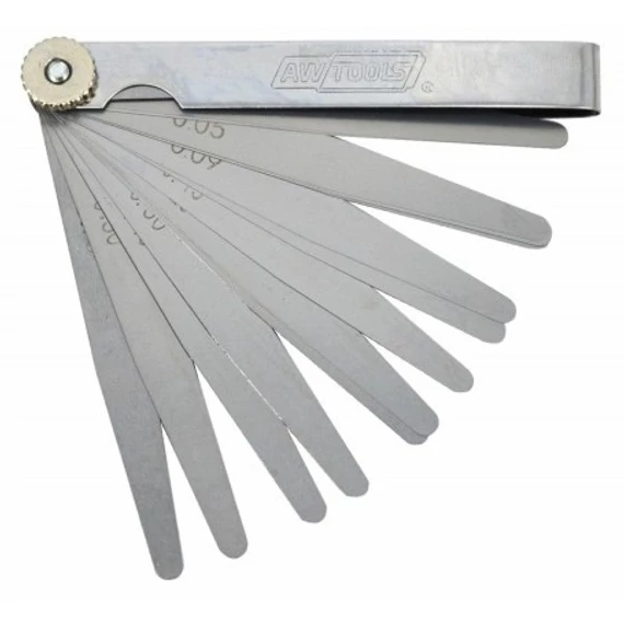 AWTools hézagmérő készlet, 10cm, 0.02-1mm, 17db