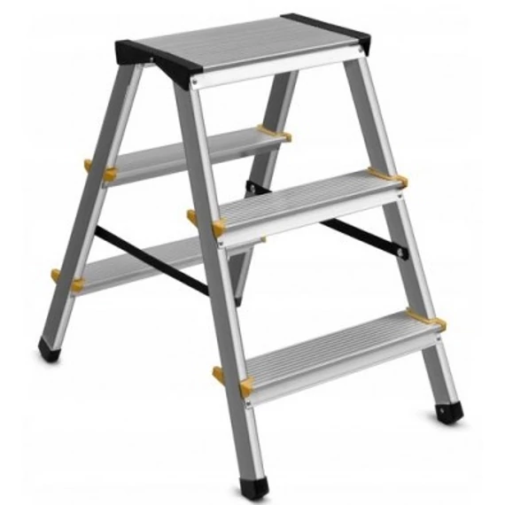 AWTools létra, alumínium, kétágú, 150kg, 3 fokos