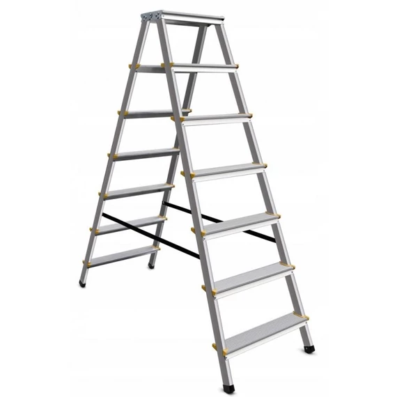 AWTools létra, alumínium, kétágú, 150kg, 7 fokos