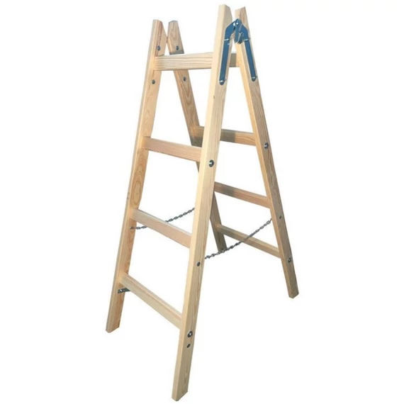 AWTools létra, fa, kétágú, 150kg, 2x4 fok