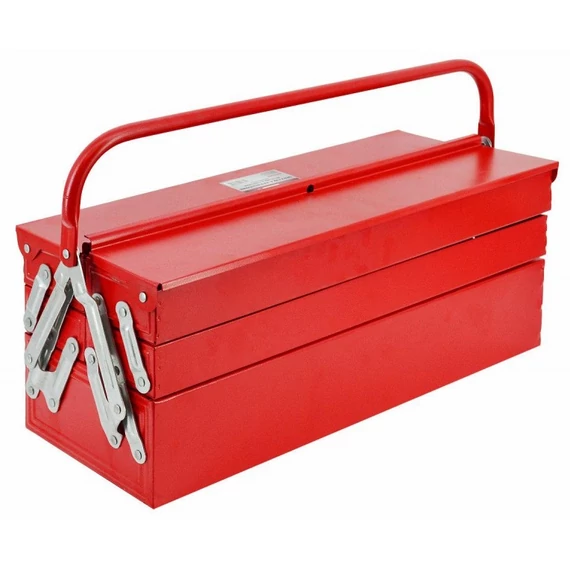 AWTools szerszámosláda, acél, 43x22x22cm, 5 rekesz