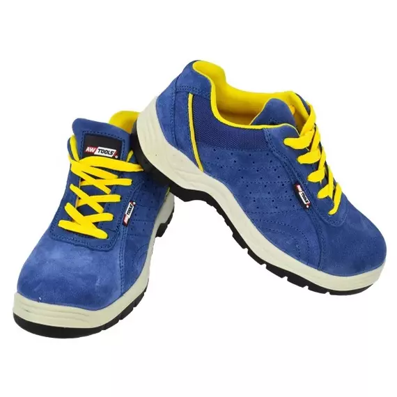 AWTools Vasto munkavédelmi cipő, nubuk bőr, kék, 46