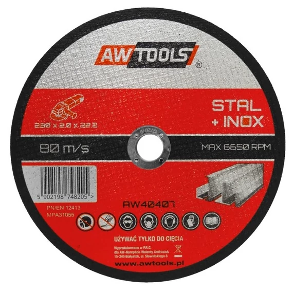 AWTools vágókorong fémhez, 125x22.2x1.2mm