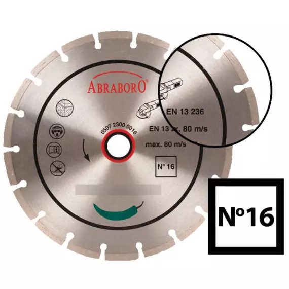 Abraboro univerzális gyémánttárcsa N°16, 115mm