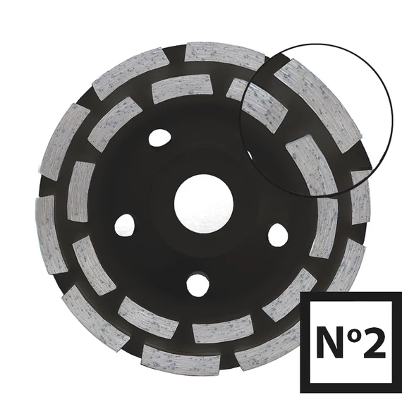 Abraboro gyémántszemcsés betoncsiszoló, No.2, 115x22.23mm