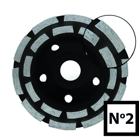 Abraboro gyémántszemcsés betoncsiszoló, No.2, 180x22.23mm