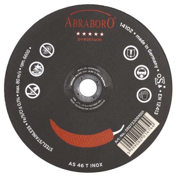 Abraboro Chili INOX fémvágó korong, 115x1x22mm