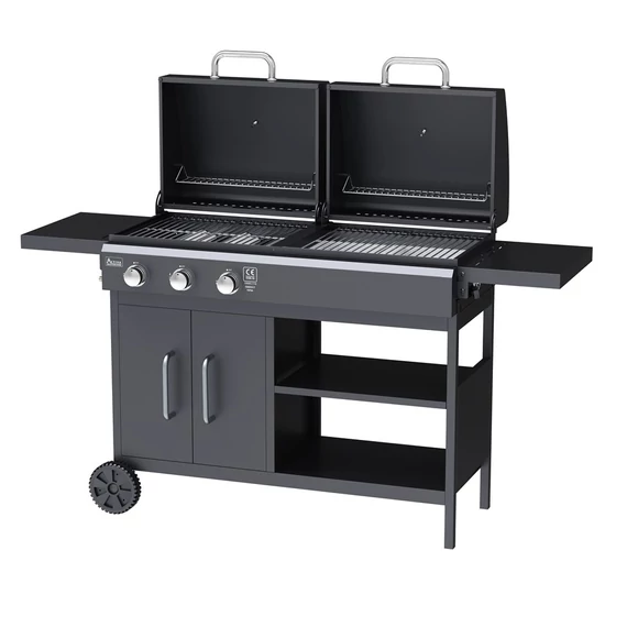 Activa Combo III kombinált gáz-faszenes grillsütő oldalsó égőfejjel, 8.4kW