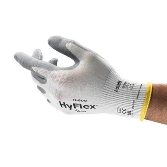 Ansell HyFlex Foam 11-800 munkavédelmi kesztyű, szürke, 8