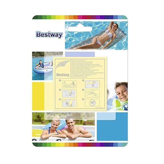 Bestway medencefólia javító folt, 6.5x6.5cm, 10db