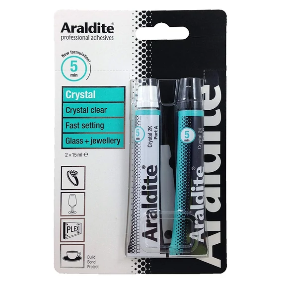 Araldite Crystal kétkomponensű ragasztó, 2x12ml