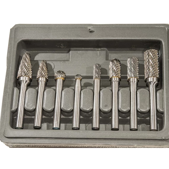 Astro turbómaró készlet keményfémhez, kereszt fogazás, 1/4", 8db