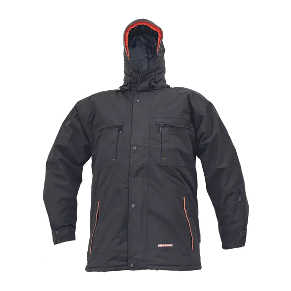 Australian Line Emerton téli kabát, fekete-narancssárga, 2XL
