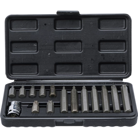BGS-5040 Torx behajtófej készlet, külső hatszögletű kulcsnyílású hajtás 10mm (3/8") 15 darabos