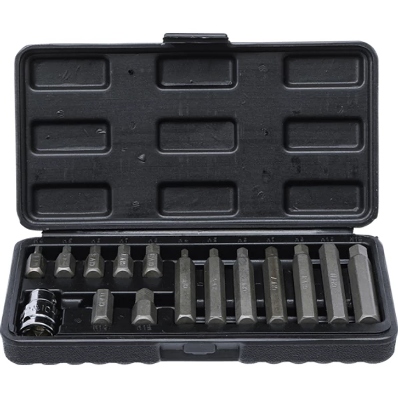 BGS-5070 Behajtófej készlet 10mm (3/8") 15 darabos