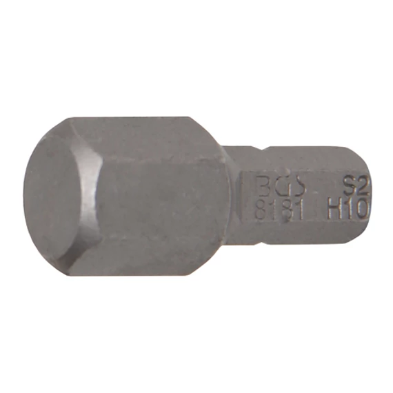 BGS-8181 Behajtófej, külső hatszögletű 6,3mm (1/4") belső hatszögletű 10mm
