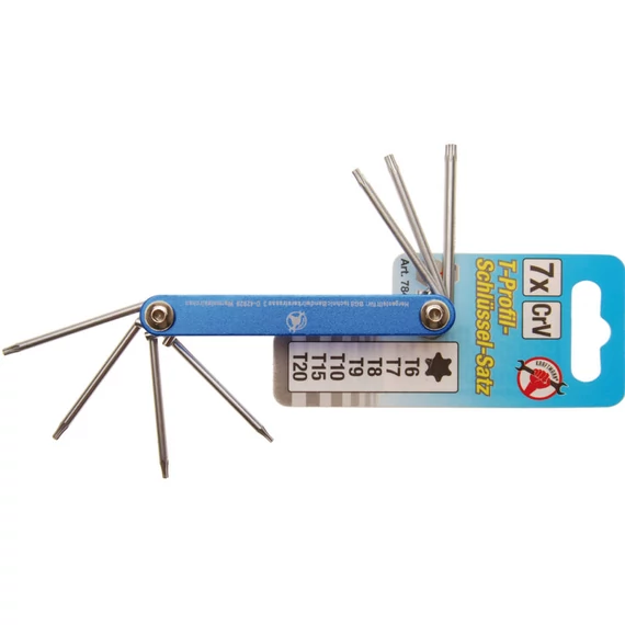 BGS-7848 Összecsukható kulcs (Torx) T6-T20, 7db