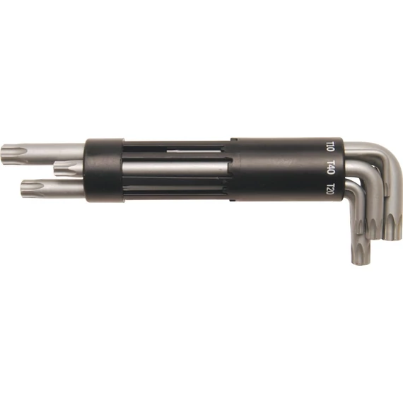 BGS-805 T-profilú derékszögű kulcs készlet, T10 furattal - T50 (8db)