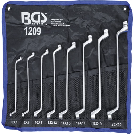 BGS-1209 Csillagkulcs-készlet, hajlított 6x7-20x22mm (8db)