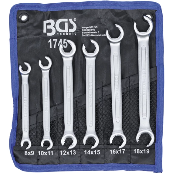 BGS-1745 Fékcsőkulcs készlet 6-részes