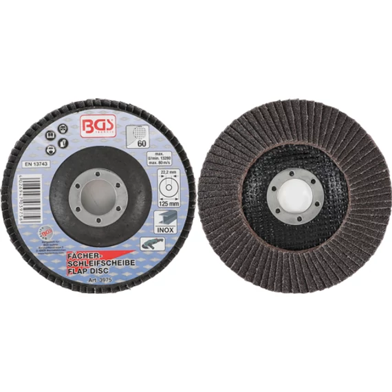 BGS-3975 Lamellás csiszolókorong, 125mm (K60)