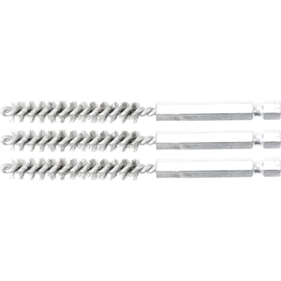 BGS-3078-8-S Acél kefe, 8mm (1/4" befogás) 3 részes