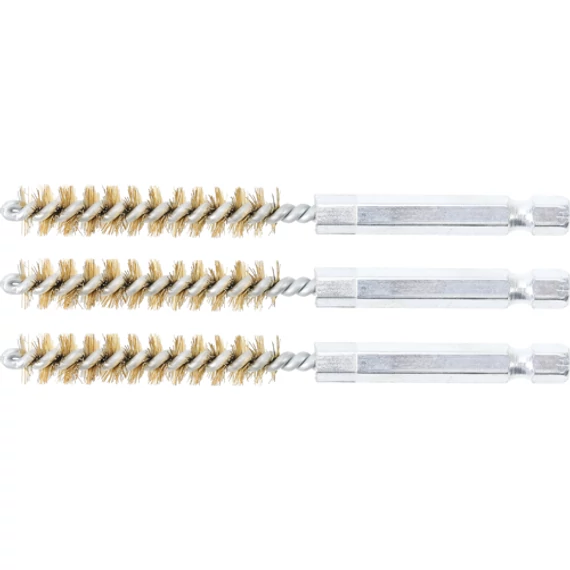 BGS-3078-9-M Sárgaréz kefe, 9mm (1/4" befogás) 3 részes