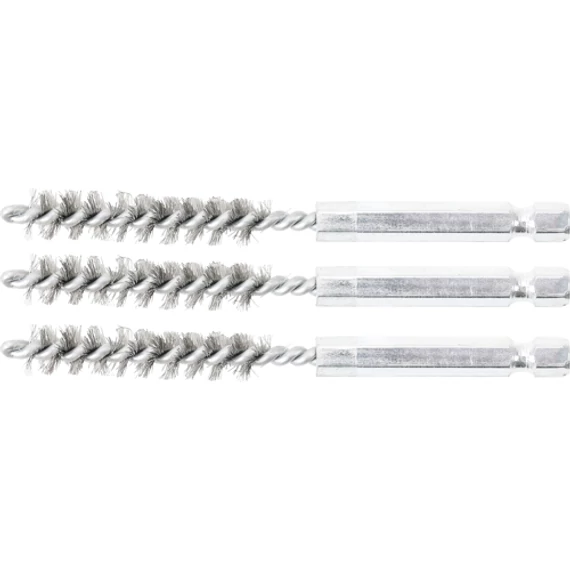 BGS-3078-9-S Acél kefe, 9mm (1/4" befogás) 3 részes