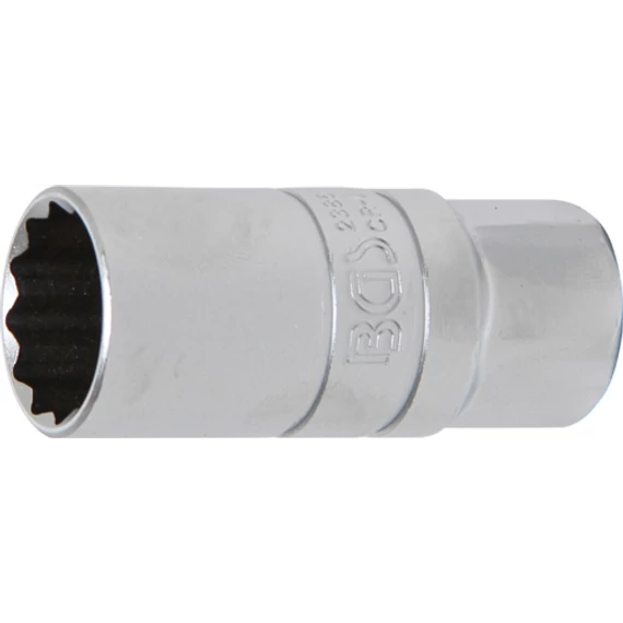 BGS-2386 Gyertyakulcs gumival, tizenkétszögletű 1/2", 21mm