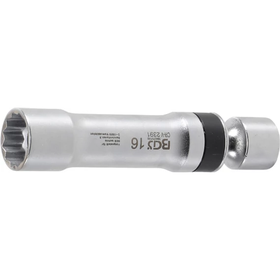 BGS-2391 Gyújtógyertya csuklós toldat, tizenkétszögletű, tartórugóval (3/8") 16mm
