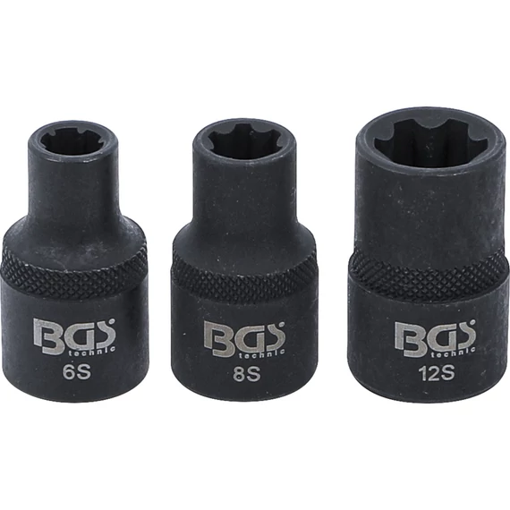 BGS gépi dugókulcs készlet, RIBE, 1/2&quot;, M6S-M8S-M12S