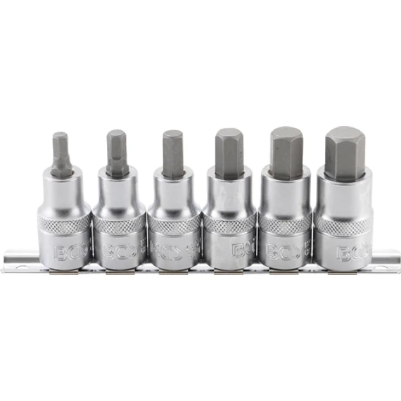 BGS-8887 Behajtófej-készlet 12,5mm (1/2") belső hatszögletű 6-14mm, 6 darabos