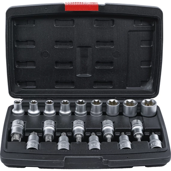 BGS-95100 Torx és E-profilú dugókulcskészlet (1/2") 19 részes
