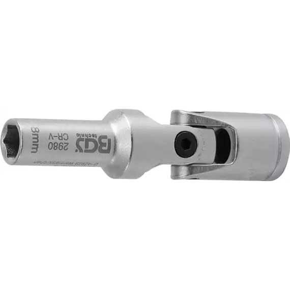 BGS-2980 Csuklós dugófej izzítógyertyához, 10mm (3/8”) 8mm