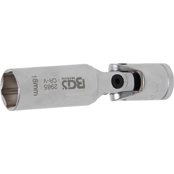 BGS-2985 Csuklós dugófej izzítógyertyához, 10mm (3/8”) 16mm
