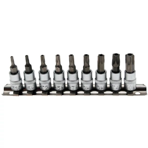 BGS-2165 Adapteres Torx készlet lyukas 1/4" T10-T50