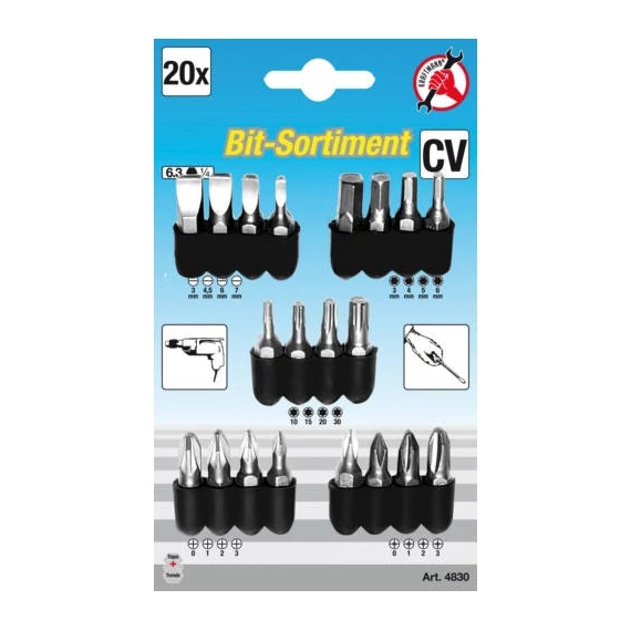 BGS-4830 Csavarfej készlet 20 db-os 1/4&quot;