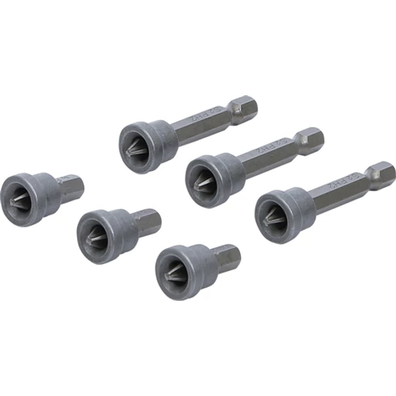 BGS-50406 Behajtófej készlet mélységi ütközővel, gipszkarton lapokhoz 6,3mm (1/4")  PH2, 6db