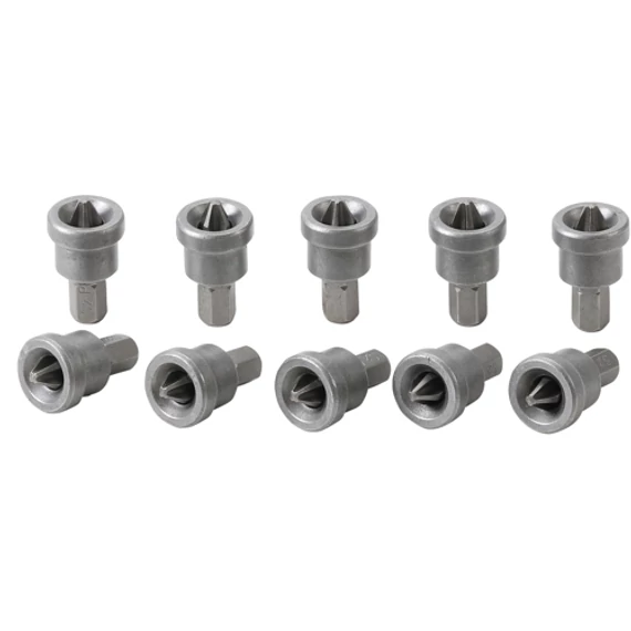 BGS-50408 Gipszkarton behajtófej készlet 6,3mm (1/4") csillag PH2, 10 darabos
