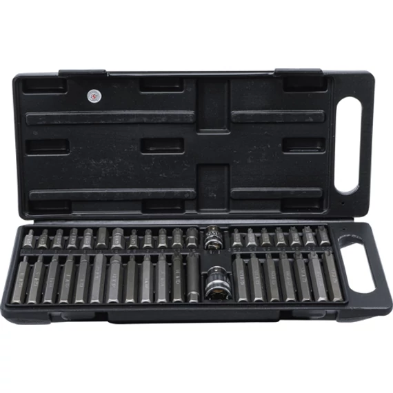 Kraftmann Bitkészlet, Hex, Torx és Spline, 30 és 75mm, 1/2&quot; és 3/8&quot;, 40db