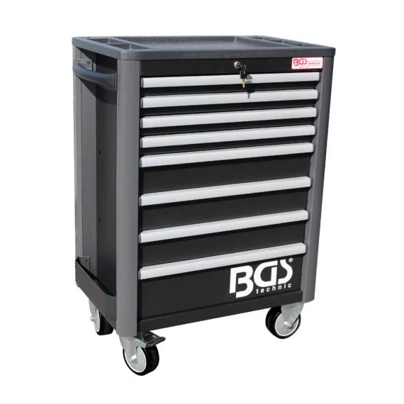 BGS-4111 Profi szervízkocsi üresen, 8 fiókos