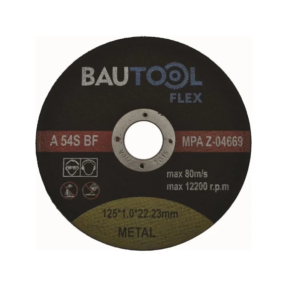 Bautool vágótárcsa fémhez, 1.0x22.23x125mm