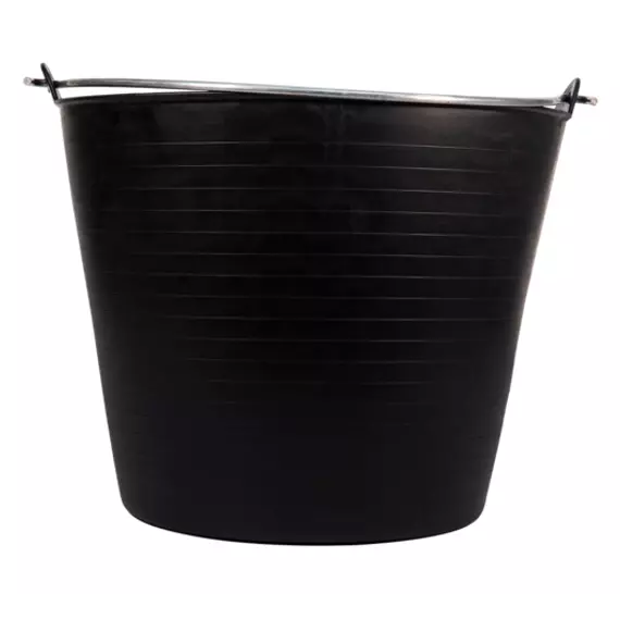 Bellota lombgyűjtő vödör fém fogantyúval, műanyag, fekete, 26L