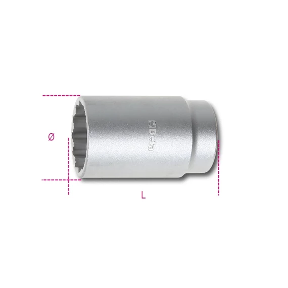 Beta 969B/31 1/2" kerékagyszerelő dugókulcs 31 mm
