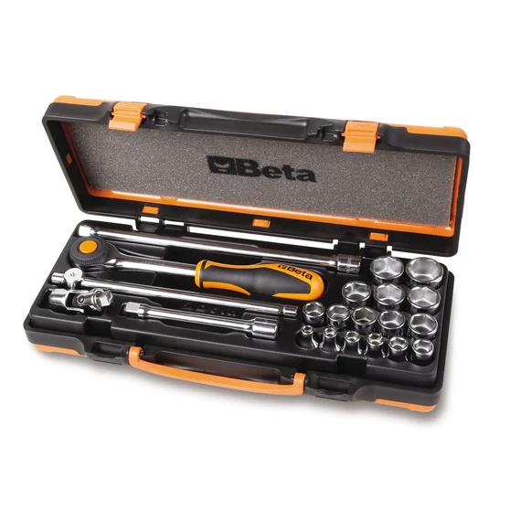 Beta 910AS/C16HR 21 részes 3/8&quot; dugókulcs készlet fémdobozban