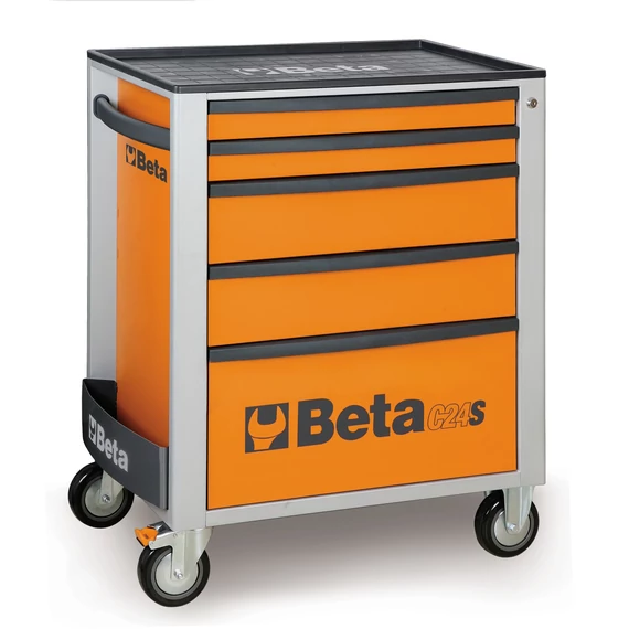 Beta C24S/5 ötfiókos szerszámoskocsi, narancssárga