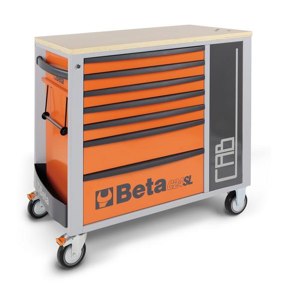 Beta C24SL-CAB hétfiókos szerszámoskocsi és tárolószekrény