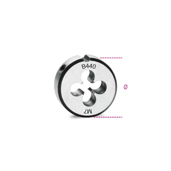 Beta 440/4 menetmetsző, metrikus normál menet, krómacélból, 4x0,7