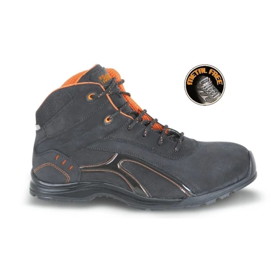 Beta 7350RP/47 Nubuck-Look munkavédelmi cipő, mérsékelten vízálló, gumitalp puha PU-profillal, 47 méret